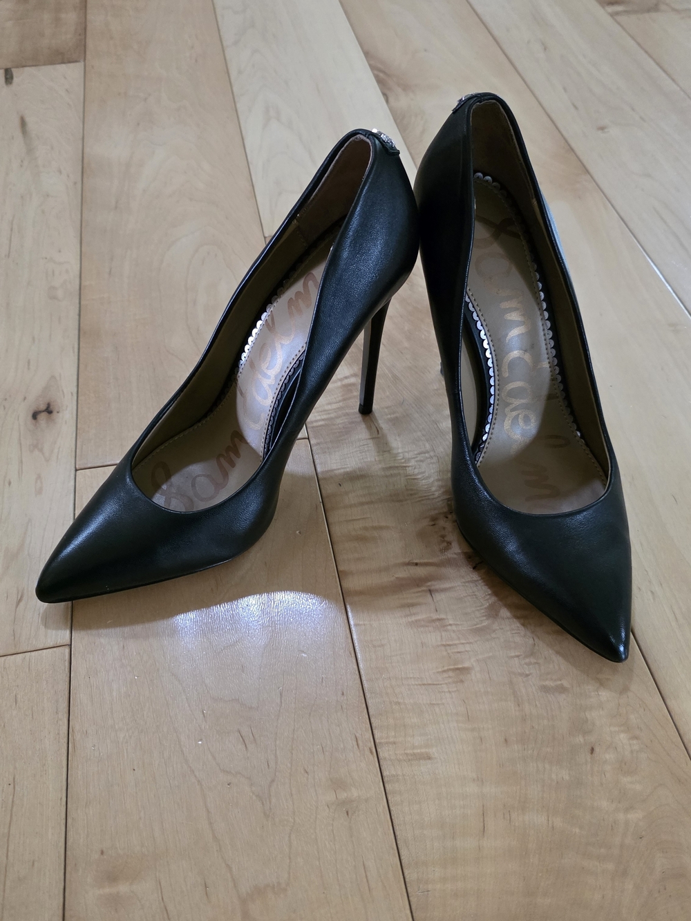 Sam Edelman Black Pointed-Toe Stiletto Pumps